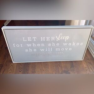 Wood Frame Whitewash Canvas Art woman/ girl Bedroom Wall Deco Art Grayish/purple